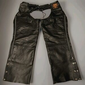 Milwaukee Leather XXL Chaps Removable Thermal Liner 27" Thigh 29" Inseam Biker